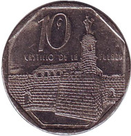 Монета 10 сентаво. 2000 год, Куба. Крепость Реаль-Фуэрса. (Замок королевской мощи). Монета 10 сентаво. 2000 год, Куба. Крепость Реаль-Фуэрса. (Замок королевской мощи).