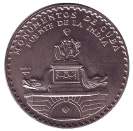 Монета 1 песо. 2004 год, Куба. Монументы Кубы. Индийский фонтан. Монета 1 песо. 2004 год, Куба. Монументы Кубы. Индийский фонтан.