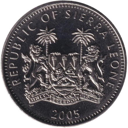 Монета 1 доллар. 2005 год, Сьерра-Леоне. 60 лет окончанию Второй мировой войны. Битва за Британию. Монета 1 доллар. 2005 год, Сьерра-Леоне. 60 лет окончанию Второй мировой войны. Битва за Британию.