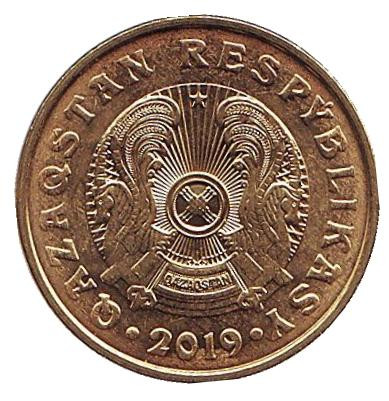 Монета 5 тенге. 2019 год, Казахстан.