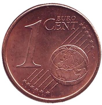 Монета 1 цент, 2004 год, Испания.