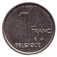 Монета 1 франк. 1997 год, Бельгия (Belgique). Монета 1 франк. 1997 год, Бельгия (Belgique).