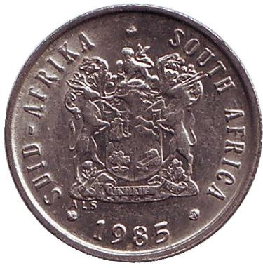 Монета 5 центов. 1985 год, Южная Африка. Африканская красавка.