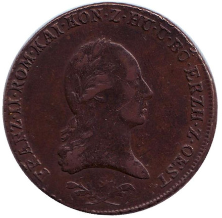 Монета 6 крейцеров. 1800 год (S), Австрийская империя. Монета 6 крейцеров. 1800 год (S), Австрийская империя.