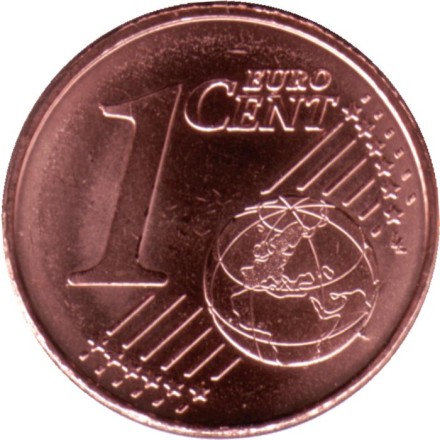 Монета 1 цент. 2021 год, Австрия. Монета 1 цент. 2021 год, Австрия.