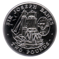 Монета 2 фунта, 2001 год, Южная Георгия и Южные Сандвичевы острова. Джозеф Банкс. Монета 2 фунта, 2001 год, Южная Георгия и Южные Сандвичевы острова. Джозеф Банкс.