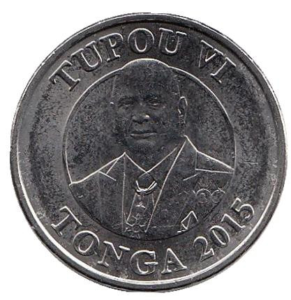 Монета 5 сенити. 2015 год, Тонга. Хейлала. Национальный цветок.