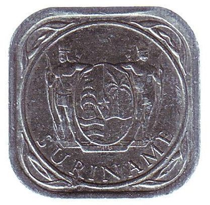 Монета 5 центов. 1985 год, Суринам. Монета 5 центов. 1985 год, Суринам.