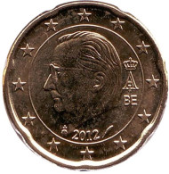Монета 20 центов. 2012 год, Бельгия. Монета 20 центов. 2012 год, Бельгия.