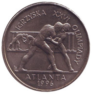 Монета 2 злотых. 1995 год, Польша. XXVI летние Олимпийские Игры, Атланта 1996. Монета 2 злотых. 1995 год, Польша. XXVI летние Олимпийские Игры, Атланта 1996.