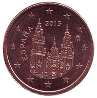 Монета 5 центов. 2015 год, Испания. Монета 5 центов. 2015 год, Испания.