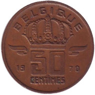 Монета 50 сантимов. 1970 год, Бельгия. (Belgique) Монета 50 сантимов. 1970 год, Бельгия. (Belgique)