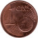 Монета 1 цент. 2022 год, Эстония.