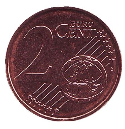 Монета 2 цента. 2016 год, Кипр. Монета 2 цента. 2016 год, Кипр.
