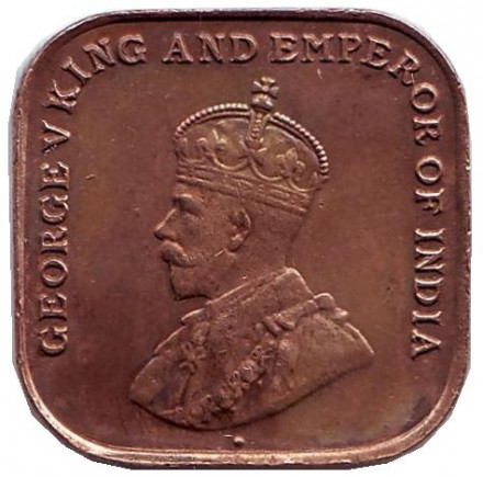 Монета 1 цент. 1919 год, Стрейтс-Сетлментс. Монета 1 цент. 1919 год, Стрейтс-Сетлментс.