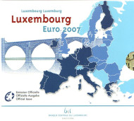 Набор монет евро в буклете (9 шт.), 2007 год, Люксембург. Набор монет евро в буклете (9 шт.), 2007 год, Люксембург.