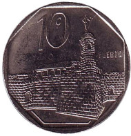 Монета 10 сентаво. 2008 год, Куба. Крепость Реаль-Фуэрса. (Замок королевской мощи). Монета 10 сентаво. 2008 год, Куба. Крепость Реаль-Фуэрса. (Замок королевской мощи).