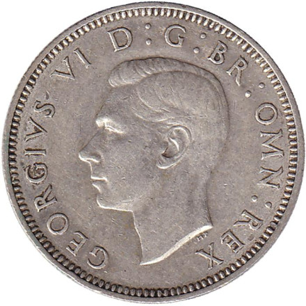 Монета 1 шиллинг. 1939 год, Великобритания. (Шотландский тип) Монета 1 шиллинг. 1939 год, Великобритания. (Шотландский тип)