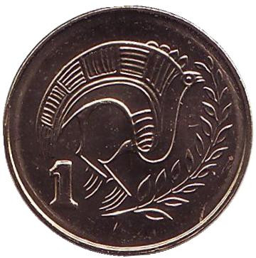 Монета 1 цент. 2004 год, Кипр. UNC. Птица.