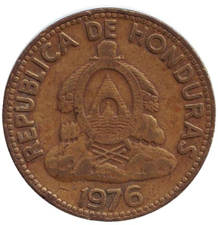 Монета 10 сентаво. 1976 год, Гондурас. Монета 10 сентаво. 1976 год, Гондурас.