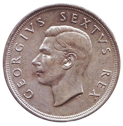 Монета 5 шиллингов. 1952 год, ЮАР. 300 лет основанию Кейптауна. Монета 5 шиллингов. 1952 год, ЮАР. 300 лет основанию Кейптауна.