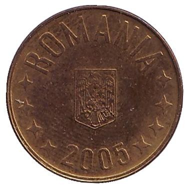 Монета 1 бан. 2005 год, Румыния. Монета 1 бан. 2005 год, Румыния.