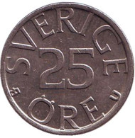 Монета 25 эре. 1980 год, Швеция. Монета 25 эре. 1980 год, Швеция.