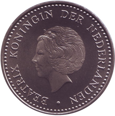 Монета 2,5 гульдена. 1984 год, Нидерландские Антильские острова. Монета 2,5 гульдена. 1984 год, Нидерландские Антильские острова.