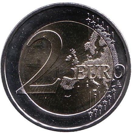 Монета 2 евро. 2017 год (A), Германия.