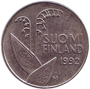Монета 10 пенни. 1992 год, Финляндия. Монета 10 пенни. 1992 год, Финляндия.
