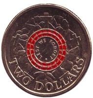 Монета 2 доллара. 2015 год, Австралия. 100-летие высадки на полуостров Галлиполи. День АНЗАК. Чтобы помнили. Монета 2 доллара. 2015 год, Австралия. 100-летие высадки на полуостров Галлиполи. День АНЗАК. Чтобы помнили.