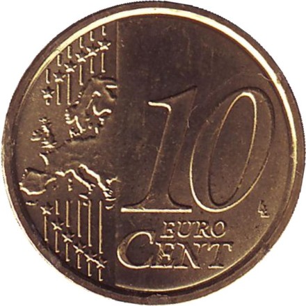 Монета 10 центов. 2009 год, Сан-Марино.