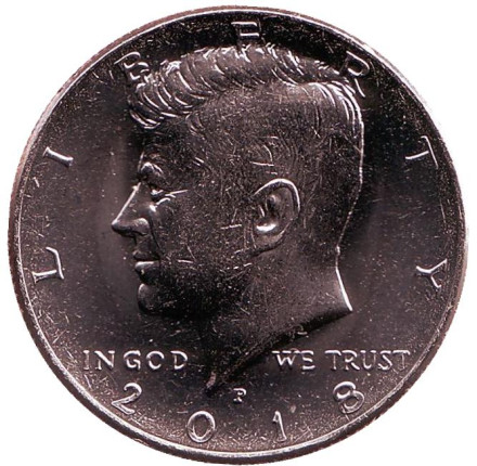 Монета 1/2 доллара (50 центов), 2018 год (P), США. Джон Кеннеди.