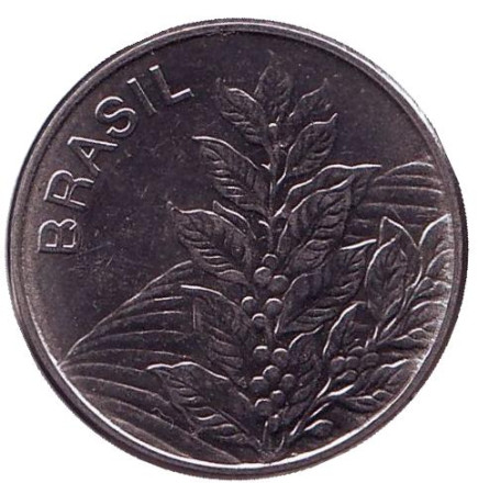 Монета 5 крузейро. 1982 год, Бразилия. Кофе.