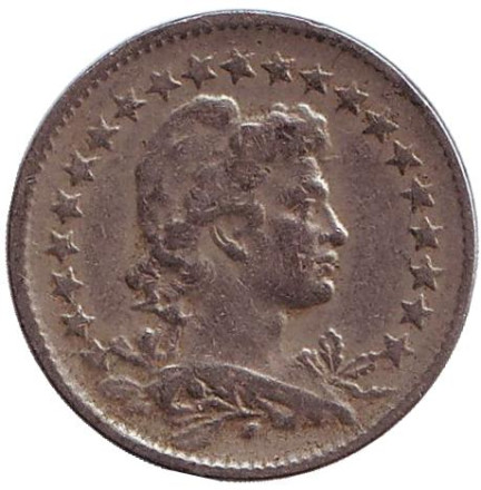 Монета 100 рейсов. 1928 год, Бразилия. Монета 100 рейсов. 1928 год, Бразилия.