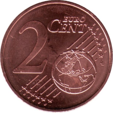 Монета 2 цента. 2021 год, Австрия. Монета 2 цента. 2021 год, Австрия.
