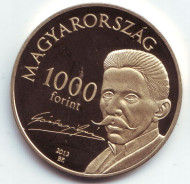 Монета 1000 форинтов. 2013 год, Венгрия. Геза Гардоньи. "Звезды Эгера". Монета 1000 форинтов. 2013 год, Венгрия. Геза Гардоньи. "Звезды Эгера".