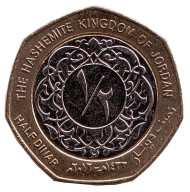 Монета 1/2 динара. 2012 год, Иордания. Монета 1/2 динара. 2012 год, Иордания.