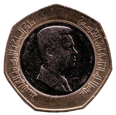 Монета 1/2 динара. 2012 год, Иордания. Монета 1/2 динара. 2012 год, Иордания.