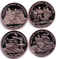 Чемпионат Европы по футболу. Набор монет (4 шт.), 1 крона. 2012 год, Остров Мэн.