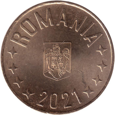Монета 50 бани. 2021 год, Румыния. Монета 50 бани. 2021 год, Румыния.