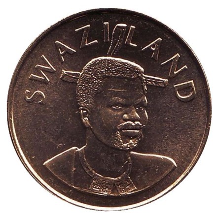 Монета 5 эмалангени. 2008 год, Свазиленд 40 лет независимости. Монета 5 эмалангени. 2008 год, Свазиленд 40 лет независимости.
