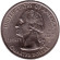 Монета 25 центов (D). 2001 год, США. Род-Айленд. Штат № 13.