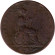 Монета 1/2 пенни. 1827 год, Великобритания.