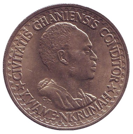 Монета 25 песев. 1965 год, Гана. Монета 25 песев. 1965 год, Гана.