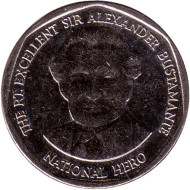 Монета 1 доллар. 2018 год, Ямайка. Александр Бустаманте - национальный герой Ямайки. Монета 1 доллар. 2018 год, Ямайка. Александр Бустаманте - национальный герой Ямайки.