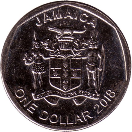 Монета 1 доллар. 2018 год, Ямайка. Александр Бустаманте - национальный герой Ямайки. Монета 1 доллар. 2018 год, Ямайка. Александр Бустаманте - национальный герой Ямайки.