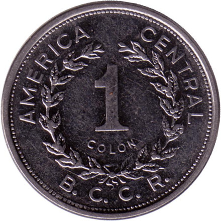 Монета 1 колон. 1983 год, Коста-Рика.