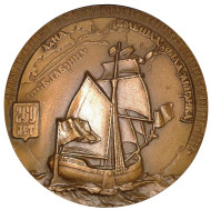 260 лет открытия Америки со стороны России. Памятная настольная медаль. 1992 год, ЛМД, Россия. 260 лет открытия Америки со стороны России. Памятная настольная медаль. 1992 год, ЛМД, Россия.