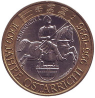 Монета 50 шиллингов. 1996 год, Австрия. 1000 лет Австрийскому государству. Монета 50 шиллингов. 1996 год, Австрия. 1000 лет Австрийскому государству.